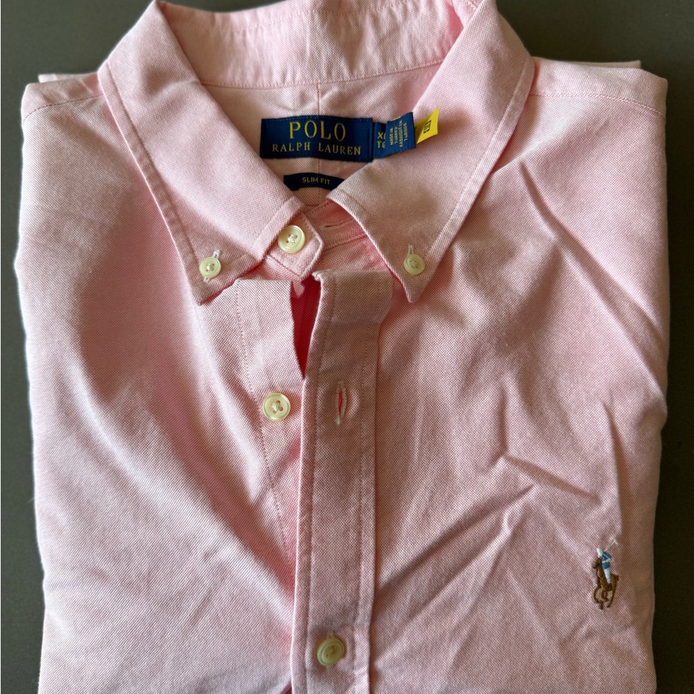 Polo by Ralph Lauren Men's slim fit Light Pink Button Down Shirt